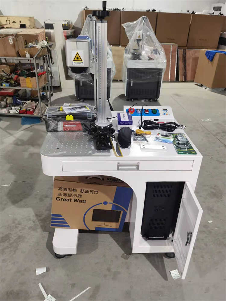 Pencil Marking 20W Fiber Laser Marking Machine with Rotary