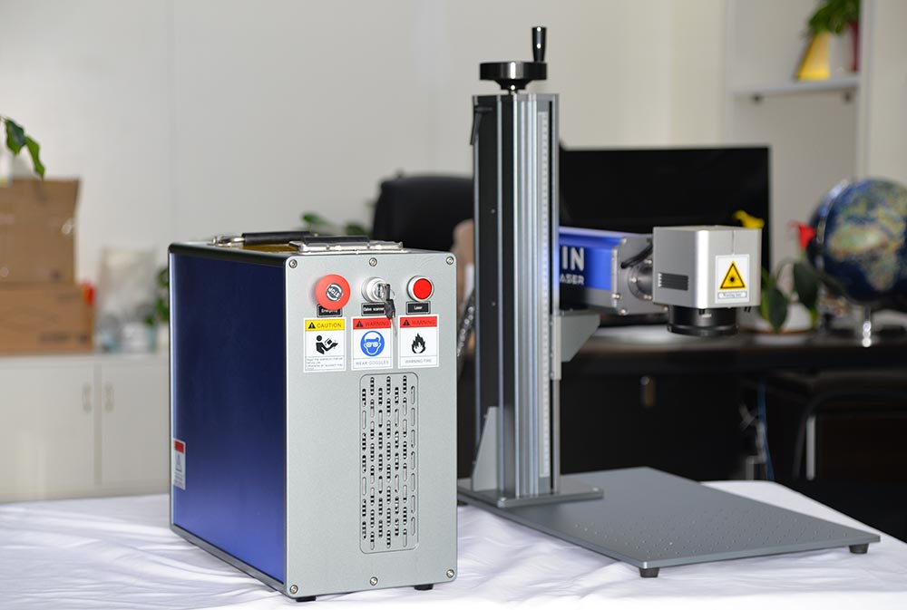 China Factory Supply Split Model Fiber Laser Marking Machine Jpt Raycus Laser Source For Ring