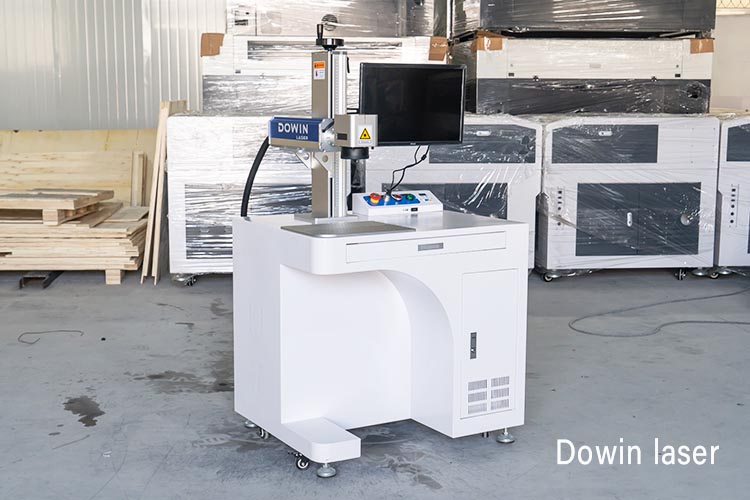 High Speed Cabinet 20w 30w 50w Fiber Laser Marking Machine on Stainless Steel