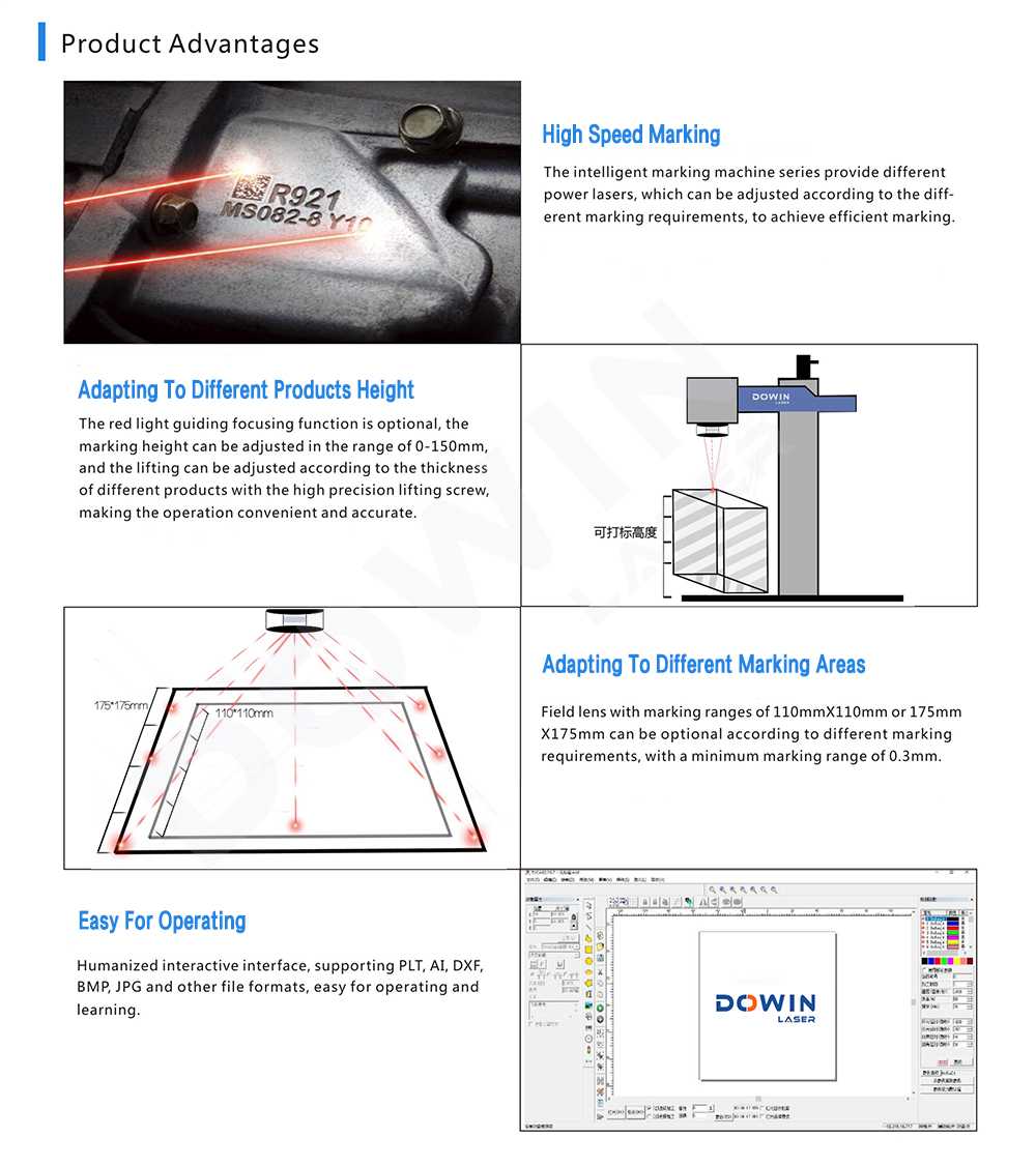 fiber engraving marking laser machine portable 30w with raycus source for metal industry