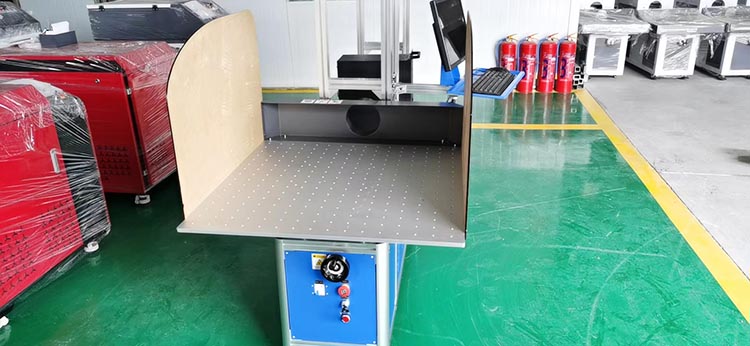 Laser max High speed 3D galvo 130W co2 laser marking machine for cloth printed LOGO PET no-metal