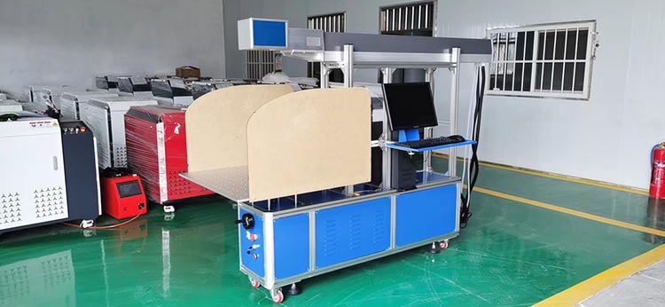 Jeans Fabric Wood 100w 130w Galvo Co2 Glass Tube Laser Marking Machine