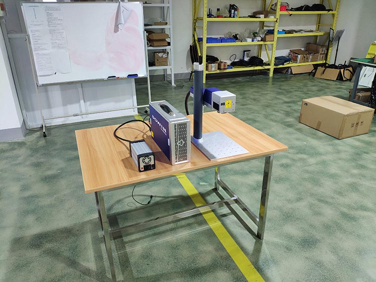 20w raycus mopa small mini fiber laser marking machine for ring bearing nameplate with rotary