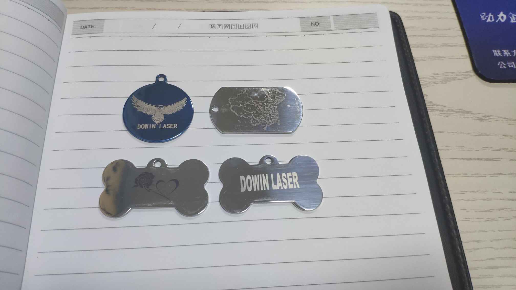 portable fiber laser marker of pet tags marking with high speed high precison