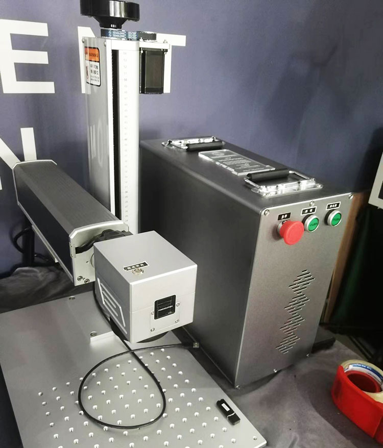 30w Fiber laser marking machine for stainless steel color marking and plastic precision engraving