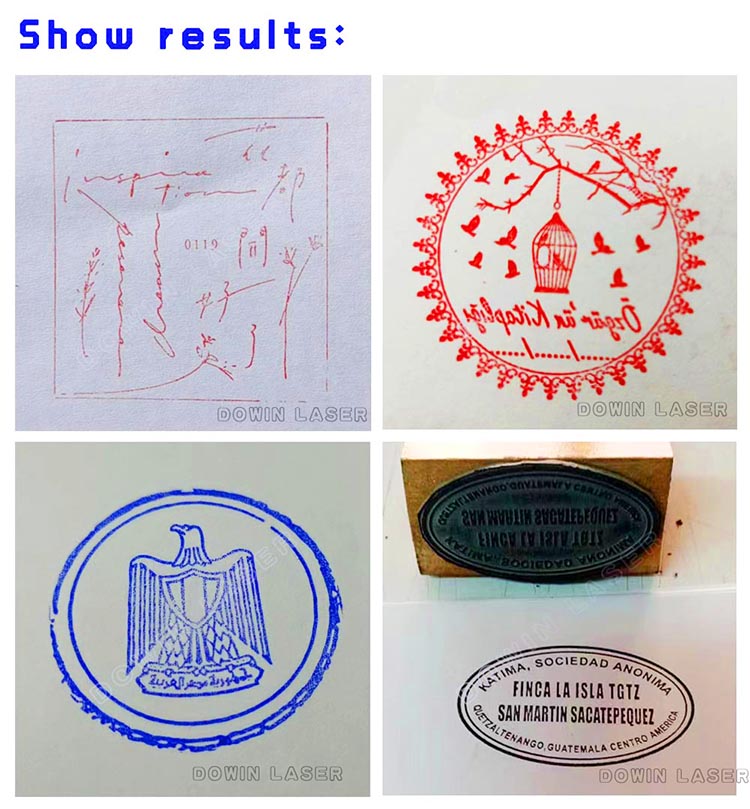 Factory Supply  Laser Rubber Stamp Pattern Text Engraving Machine