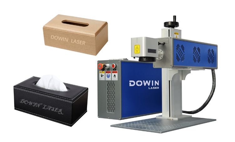 CO2 laser marking machine engraves tissue box with exquisite, clear and practical patterns