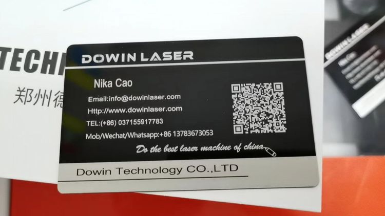 Laser marking machine makes your business card unique and impressive