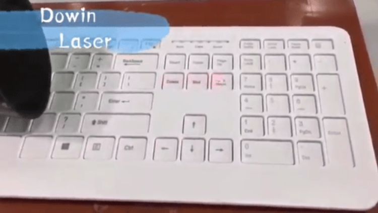 Computer keyboard UV laser marking machine marking is durable and does not fade