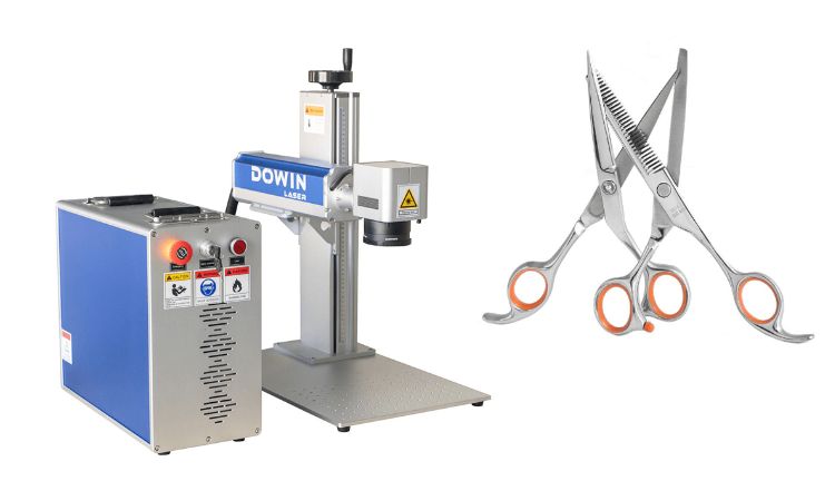 Fiber laser marking machine makes your barber scissors more commercial value