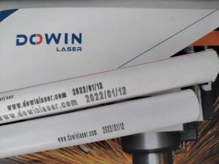 UV laser marking machine is used for marking PVC pipes