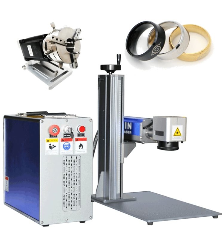 Fiber laser marking machine with rotating shaft to create an exclusive ring of love for you