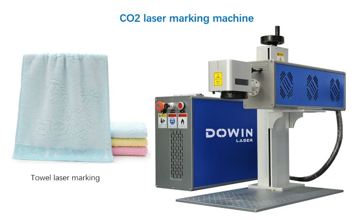 Towel logo laser marking and engraving is fast and does not require molds