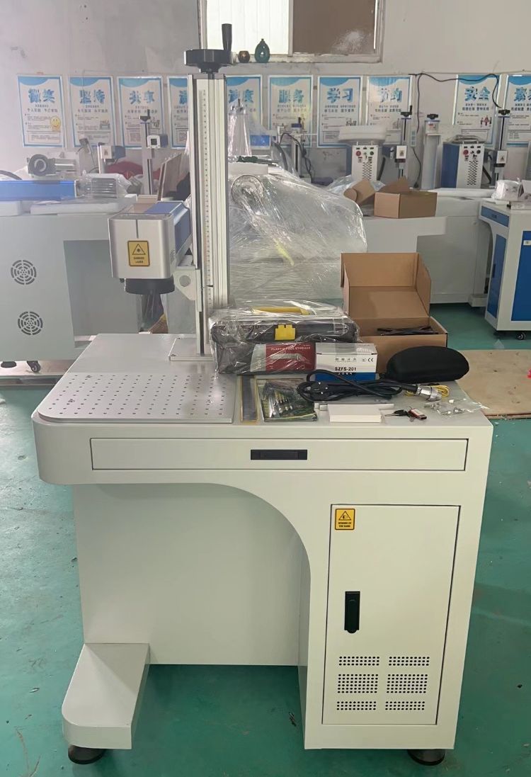 High-precision high-speed automatic operation cabinet type fiber laser marking machine with computer