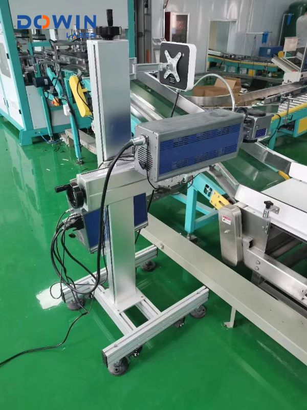 3w uv flying laser marking machine face masks laser marking machine assembly line flying laser coding machine