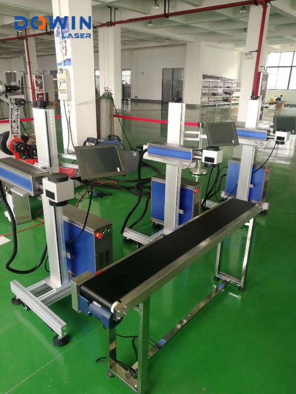 30W CO2 flying laser marking machine for food packaging marking environmental protection and high efficiency